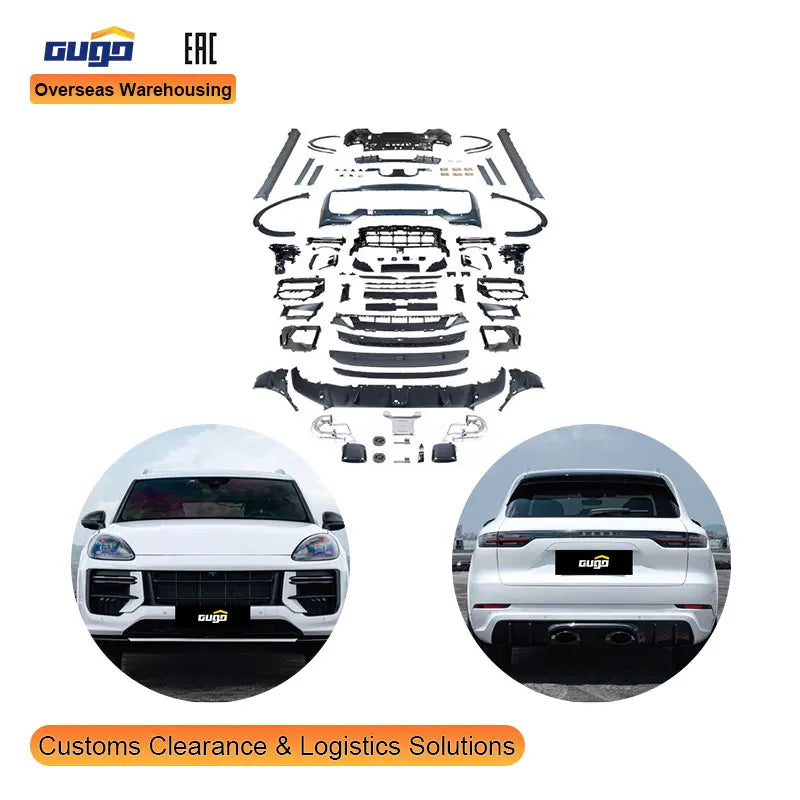 GUGO Easy-to-install Body Kit Suitable for 2018-2023 Porsche Cayenne 9Y0.1 Upgrading to 9Y0.2 Turbo GT Body Kit Perfect Fit